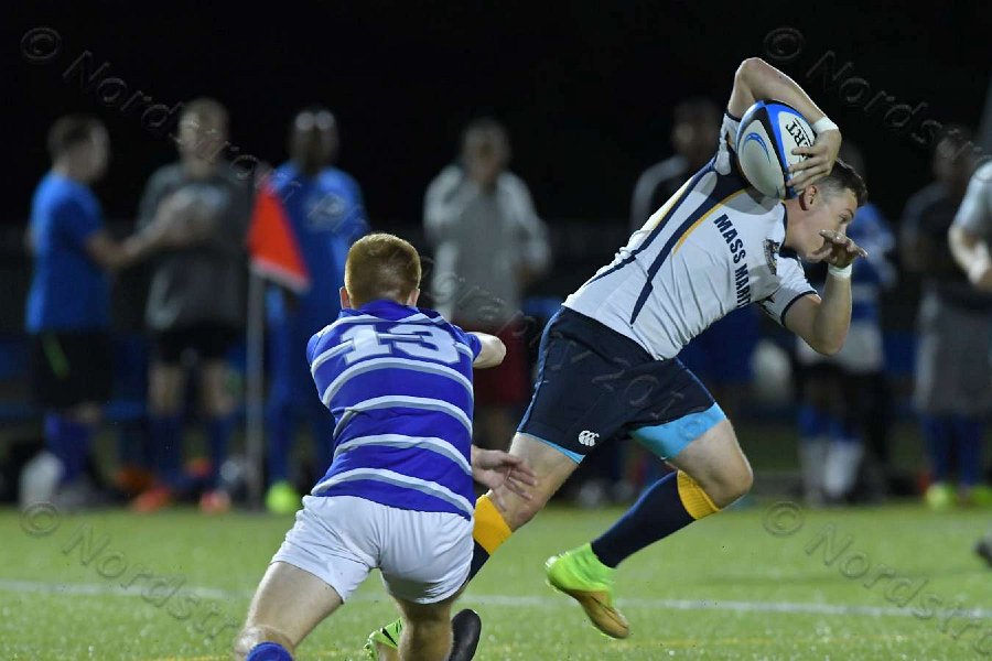 Wheaton Men\'s Rugby vs Mass Maritime.  Photo by Keith Nordstrom